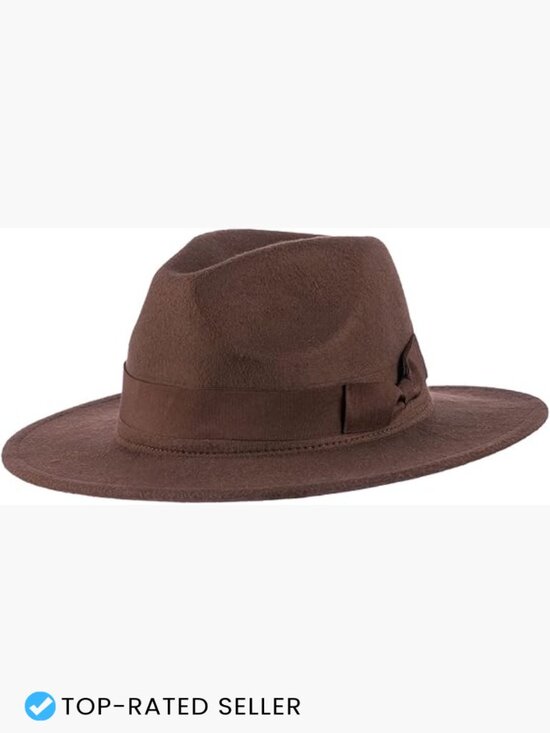 Wide Brim Felt Fedora Hat Cosplay Props Costume Accessory Panama Outback Hat main image 5